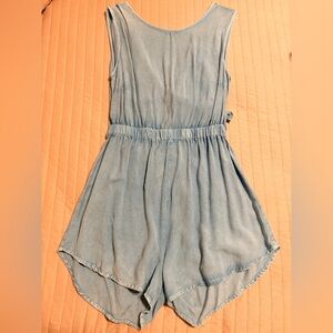 Blue Sleeveless Romper